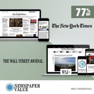Wall Street Journal and New York Times Digital Subscription 77% Off